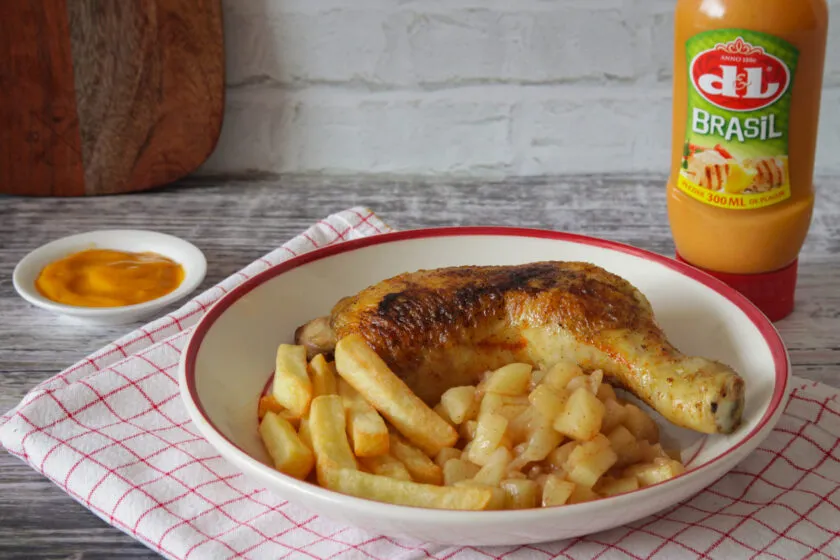 Kip met appelmoes