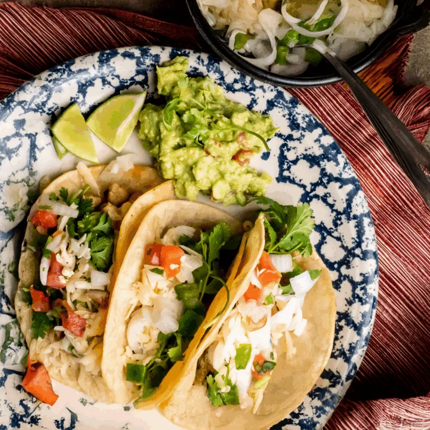 Taco met kip en tomatensalsa
